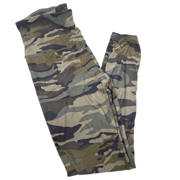 Camo Print Plus Size XL Leggings Depot Elastic Waistband Stretchy Athleisure - Picture 2 of 4